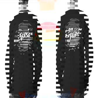 Retro Akaska Home State Cool 70S Style Sunset Back Print Long Sleeve T-shirt | Mazezy