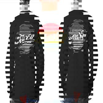 Retro Albert City Home State Cool 70S Style Sunset Back Print Long Sleeve T-shirt | Mazezy