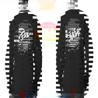 Retro Aldan Home State Cool 70S Style Sunset Back Print Long Sleeve T-shirt | Mazezy