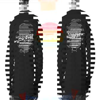 Retro Alleghany Springs Home State Cool 70S Style Sunset Back Print Long Sleeve T-shirt | Mazezy