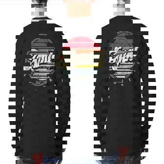 Retro Armant Home State Cool 70S Style Sunset Back Print Long Sleeve T-shirt | Mazezy