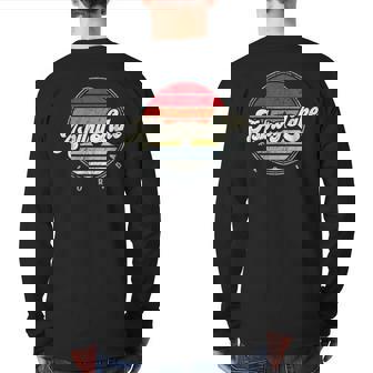 Retro Asbury Lake Home State Cool 70S Style Sunset Back Print Long Sleeve T-shirt | Mazezy