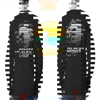 Retro Bellwood Pennsylvania Big Foot Souvenir Back Print Long Sleeve T-shirt | Mazezy