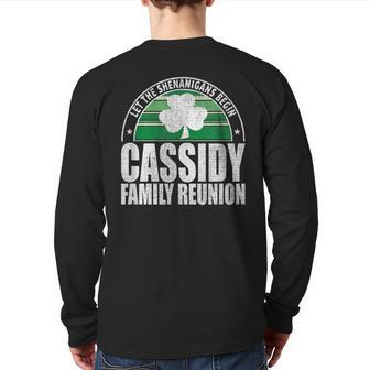 Retro Cassidy Family Reunion Irish Back Print Long Sleeve T-shirt | Mazezy