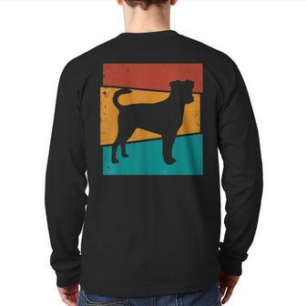 Retro Dog I Danish Swedish Farmdog Back Print Long Sleeve T-shirt | Mazezy