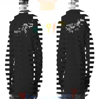 Retro Evolution Of Cloud Computing Cloud Developer Back Print Long Sleeve T-shirt | Mazezy