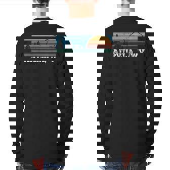 Retro Sunset Stripes Arvilla West Virginia Back Print Long Sleeve T-shirt | Mazezy