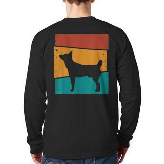 Retro Tahltan Bear Dog Back Print Long Sleeve T-shirt | Mazezy