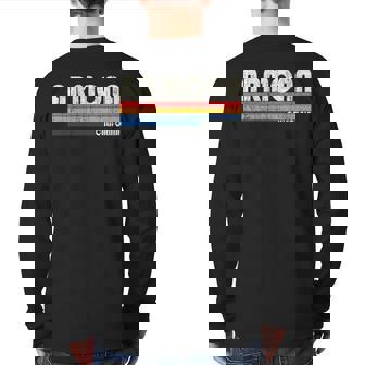 Retro Vintage 70S 80S Style Armona Ca Back Print Long Sleeve T-shirt | Mazezy