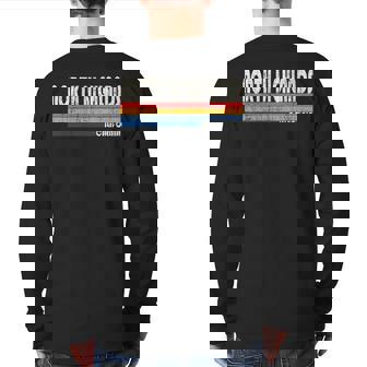 Retro Vintage 70S 80S Style North Highlands Ca Back Print Long Sleeve T-shirt | Mazezy