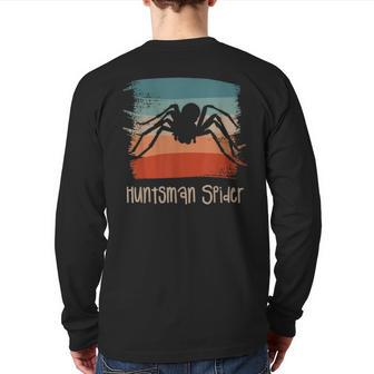 Retro Vintage Huntsman Spider Spiders Back Print Long Sleeve T-shirt | Mazezy