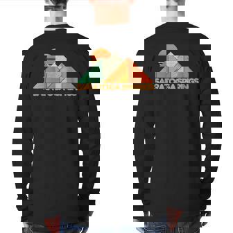 Retro Vintage Saratoga Springs -Distressed Back Print Long Sleeve T-shirt | Mazezy