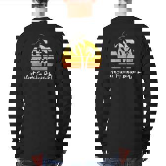 Retro West Palm Beach Florida Beach Back Print Long Sleeve T-shirt | Mazezy