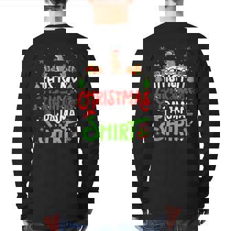 Rock Hyrax Christmas Pajama Rock Hyrax Lover Back Print Long Sleeve T-shirt | Mazezy