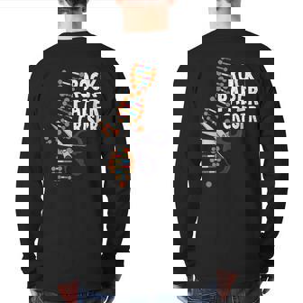 Rock Paper Crispr Dna Biologist Genetic Engineering Science Back Print Long Sleeve T-shirt | Mazezy