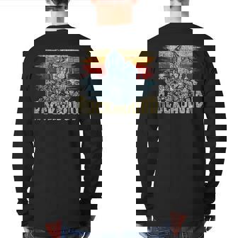 Rockhound Rock Collector Geode Hunter Geology Geologist Back Print Long Sleeve T-shirt | Mazezy