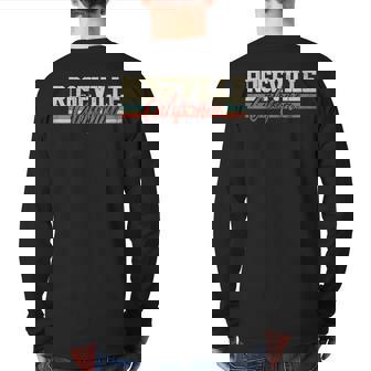 Roseville California Back Print Long Sleeve T-shirt | Mazezy