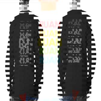 Ruan Name Back Print Long Sleeve T-shirt | Mazezy