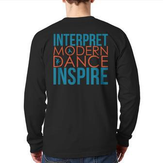S For Dancers Modern Dance And Dancing Back Print Long Sleeve T-shirt | Mazezy