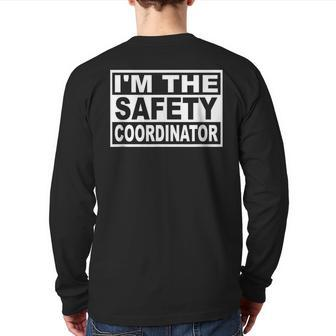 Safety Coordinator Square Graphic Back Print Long Sleeve T-shirt | Mazezy