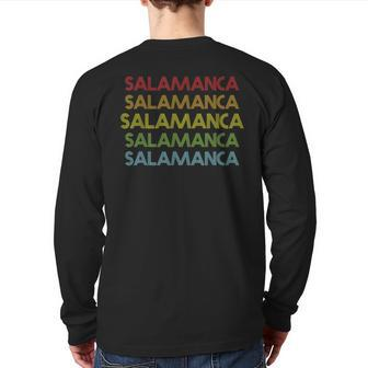 Salamanca Name Back Print Long Sleeve T-shirt | Mazezy