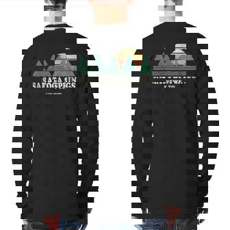 Saratoga Springs Ny Vintage Throwback Retro 70S Back Print Long Sleeve T-shirt | Mazezy