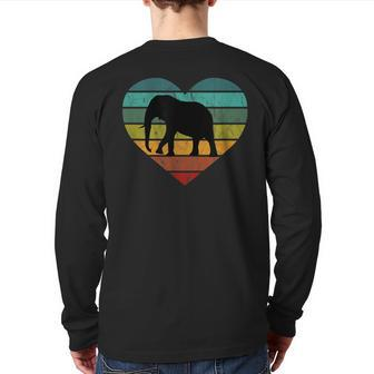 Save Serengeti Safari Kenya Africa Heart I Love Elephants Back Print Long Sleeve T-shirt | Mazezy AU