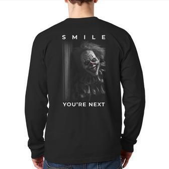 Scary Halloween Clown Horror Clown Back Print Long Sleeve T-shirt - Monsterry CA