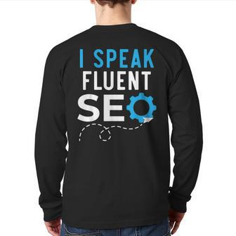 Search Engine Optimization Seo Marketing Job Internet Back Print Long Sleeve T-shirt | Mazezy