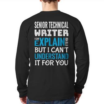Senior Technical Writer Back Print Long Sleeve T-shirt | Mazezy