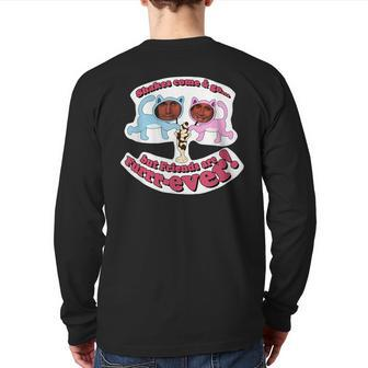 Shakes Come And Go But Friends Are Furrrever Nerd Geek Back Print Long Sleeve T-shirt - Monsterry AU