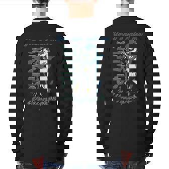 Shark Whisperer Diving Quote Ocean Lover Scuba Diver Back Print Long Sleeve T-shirt | Mazezy
