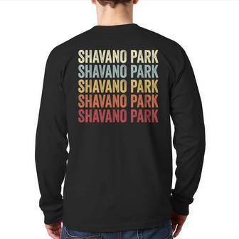 Shavano-Park Texas Shavano-Park Tx Retro Vintage Text Back Print Long Sleeve T-shirt | Mazezy