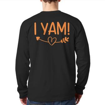 Shes My Sweet Potato I Yam Set Thanksgiving Couples Matching Back Print Long Sleeve T-shirt - Monsterry DE