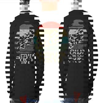 Shibuya Tokyo Japan Kanji Character Circular Retro Sunset Back Print Long Sleeve T-shirt | Mazezy
