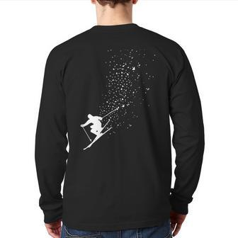 Ski Freestyle Skiing Freeski Winter Sports Skier Back Print Long Sleeve T-shirt | Mazezy