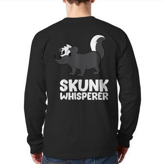 Skunk Whisperer Skunk Back Print Long Sleeve T-shirt | Mazezy