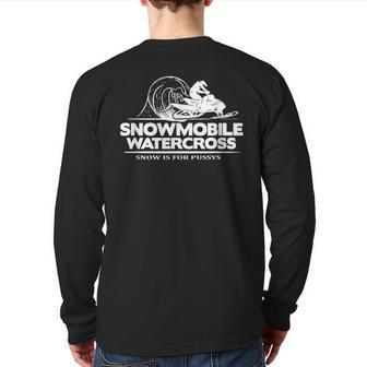 Sledge Snowmobile Watercross Evolution Extrem Sport Back Print Long Sleeve T-shirt | Mazezy