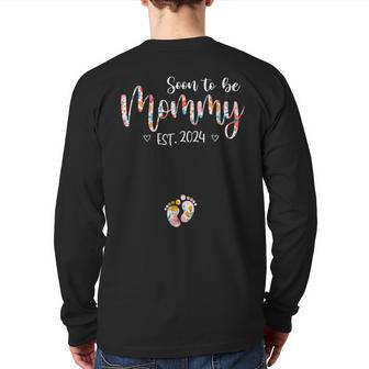 Soon To Be Mommy 2024 First Time Mom Pregnancy Back Print Long Sleeve T-shirt - Monsterry AU