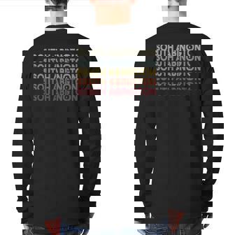 South Abington Pennsylvania South Abington Pa Retro Vintage Back Print Long Sleeve T-shirt | Mazezy