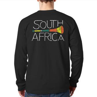 South Africa African Pride Vuvuzela Back Print Long Sleeve T-shirt | Mazezy CA