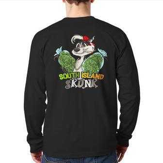 South Island Skunk Island Spotted Skunk Spilogale Gracilis Back Print Long Sleeve T-shirt | Mazezy