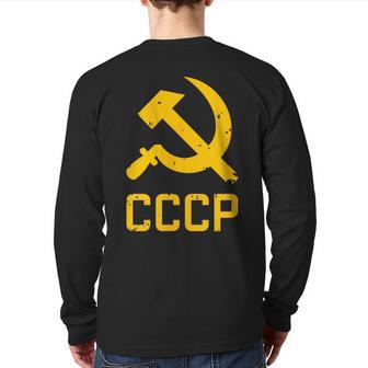 Soviet Union Hammer And Sickle Russia Communism Ussr Cccp Back Print Long Sleeve T-shirt | Mazezy UK