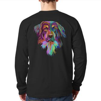 Splash Dog Hovawart Back Print Long Sleeve T-shirt | Mazezy