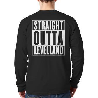 Straight Outta Levelland Back Print Long Sleeve T-shirt | Mazezy