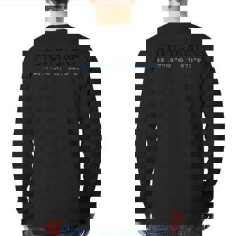 Stuttgart Gps Coordinates Cities Ba-Wü Back Print Long Sleeve T-shirt | Mazezy