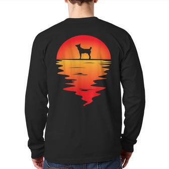 Sunset Tahltan Bear Dog Back Print Long Sleeve T-shirt | Mazezy