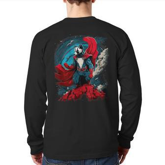 Super Power Superhero Skunk Back Print Long Sleeve T-shirt | Mazezy