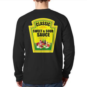 Sweet Sour Sauce Condiment Group Halloween Costume Adult Kid Back Print Long Sleeve T-shirt - Seseable
