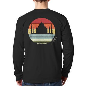 Taj Mahal Agra India Souvenir Back Print Long Sleeve T-shirt | Mazezy